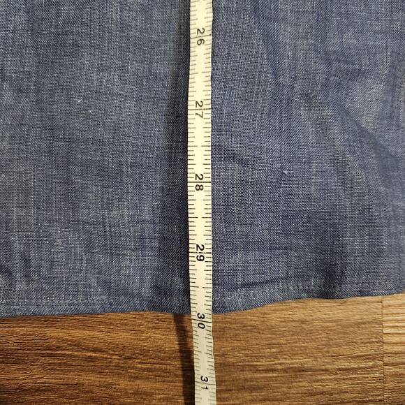 Lafayette 148 New York Linen Tunic Top S Padded Shoulders Quiet Luxury Classic - Picture 8 of 8